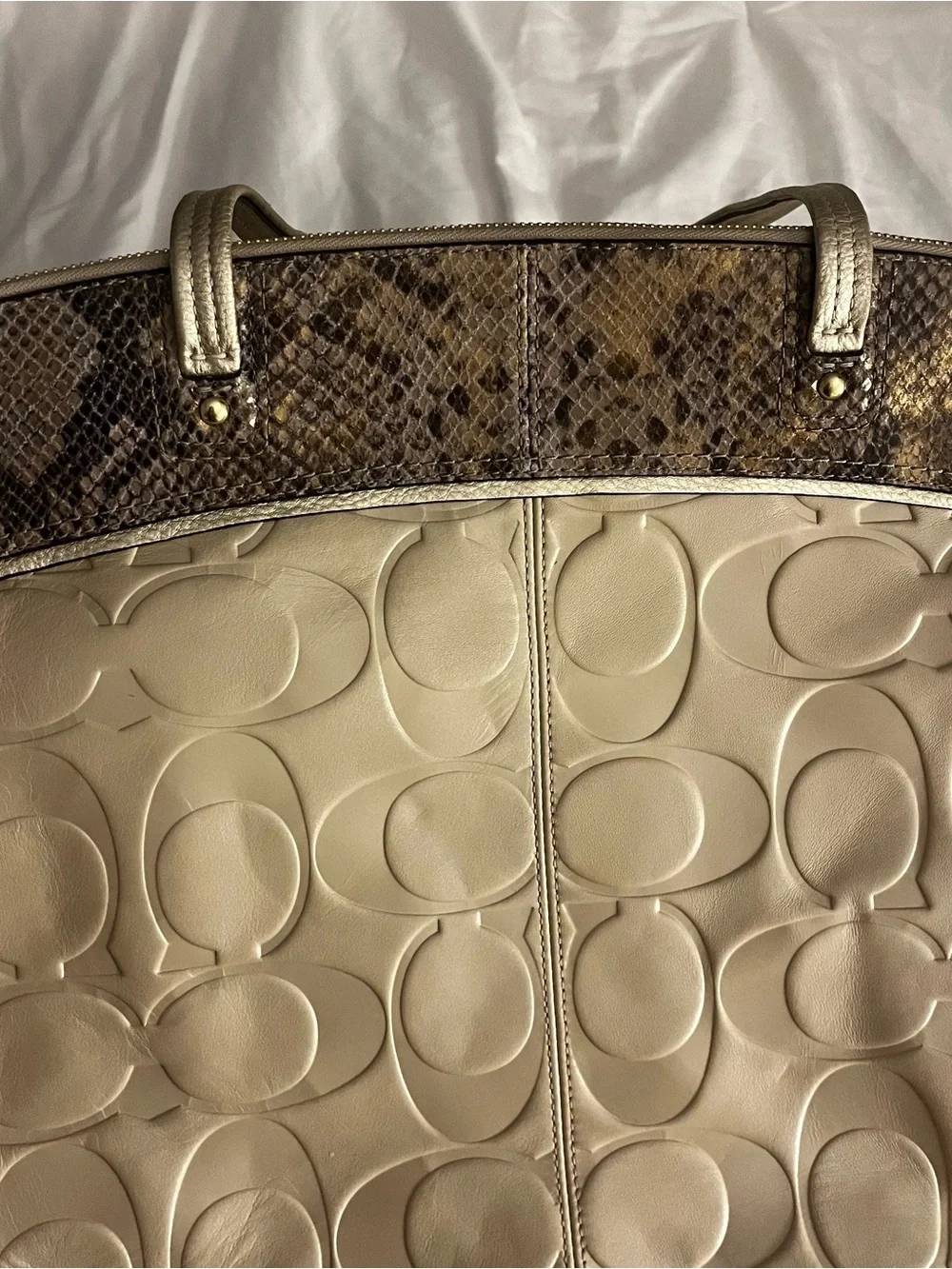 Coach | Laura Embossed Exotic Tote